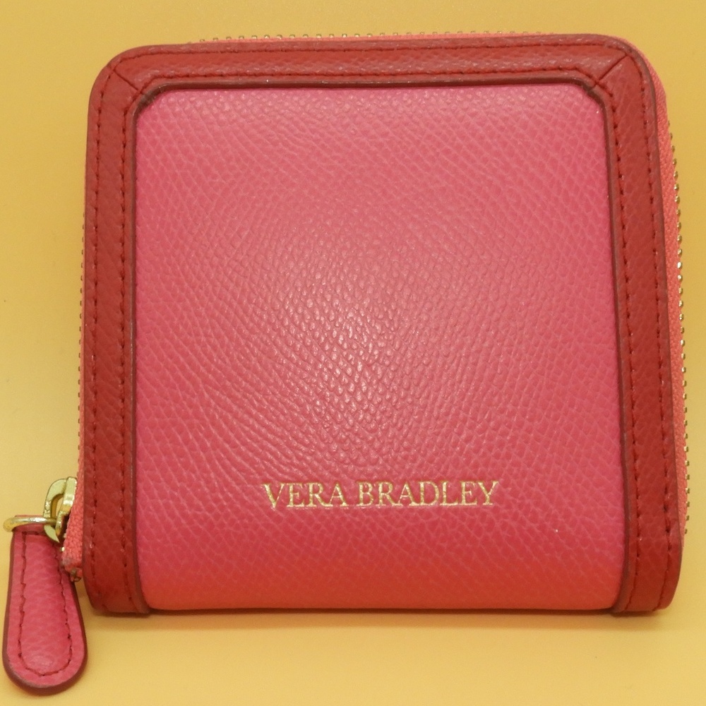 Vera Bradley Leather Zip-around Bi Fold Wallet